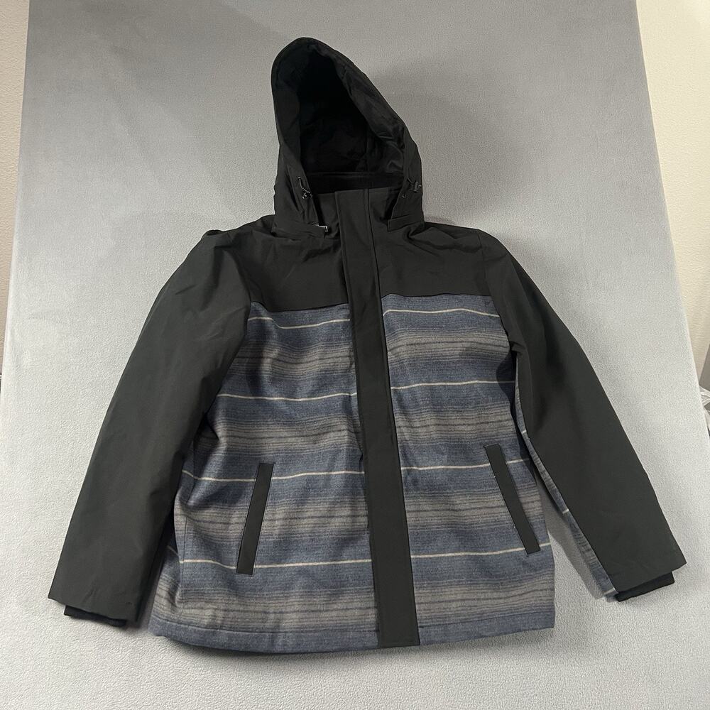 Pendleton Jacket Mens XL Blue Softshell Wool Blend Full Zip Outdoors Hooded